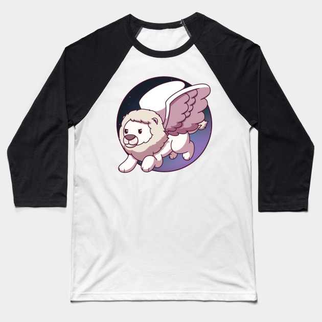 Lion With Wings Baseball T-Shirt by TheMaskedTooner